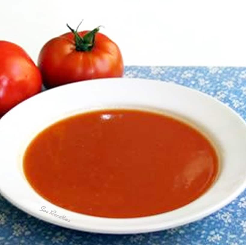 Soupe de tomates fraîches maison veloutée, recette estivale provençale