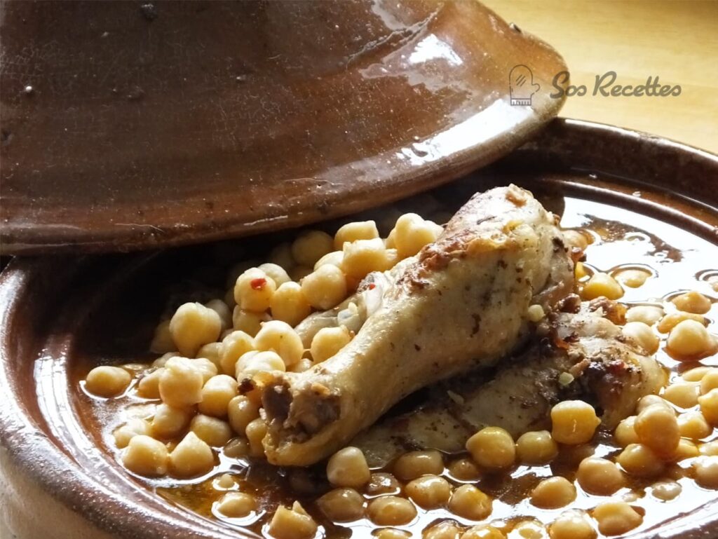 Tajine De Poulet Aux Pois Chiches En Sauce épicée - Sos Recette