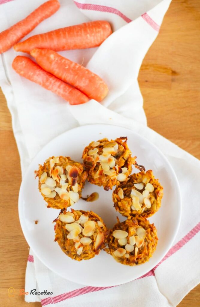 Muffins salés carottes amandes