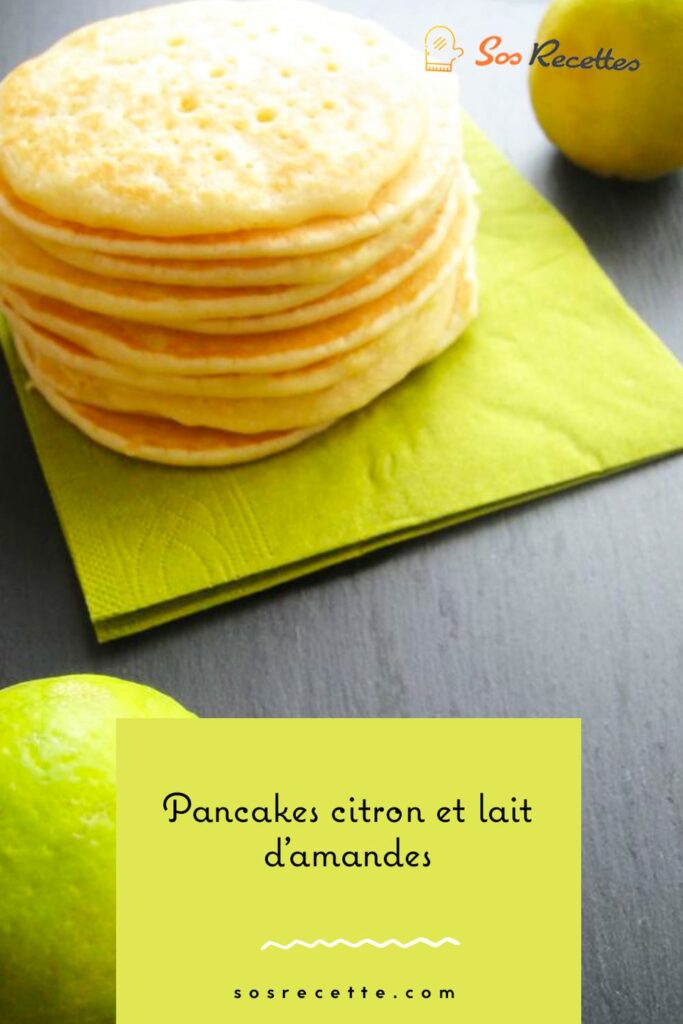 Pancakes citron et lait d’amandes