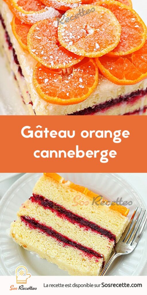 Gâteau orange canneberge