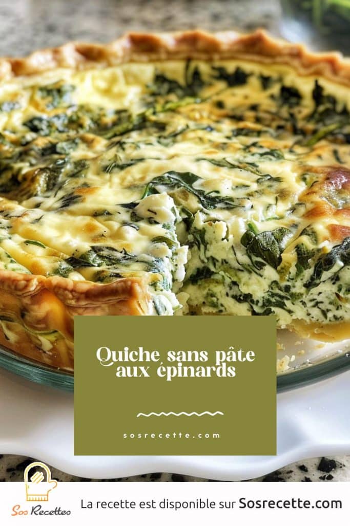 Quiche sans pâte aux épinards