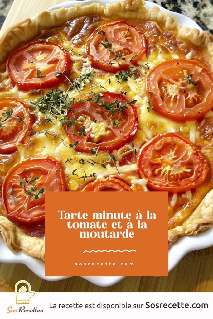 Tarte minute à la tomate et à la moutarde