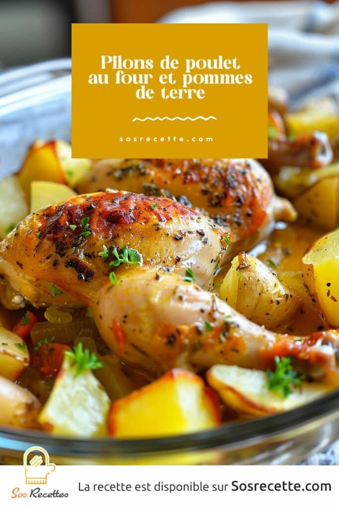 Pilons de poulet au four et pommes de terre