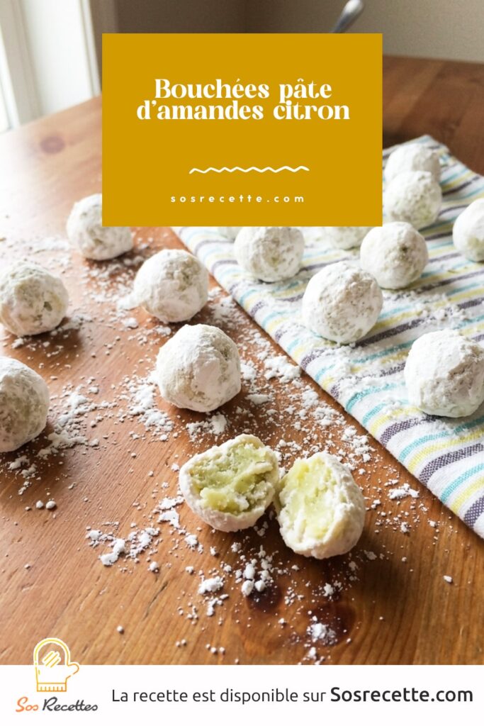 Bouchées pâte d’amandes citron