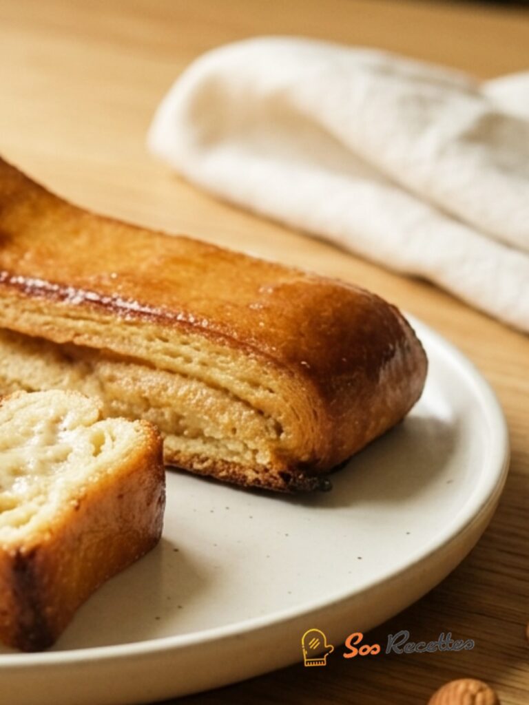 rectangles de brioche swiss aux amandes prêts pour le four