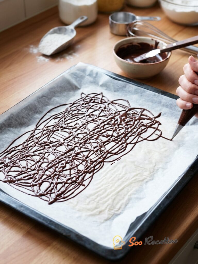 Dessert de Pâques - roulé décoré au cacao