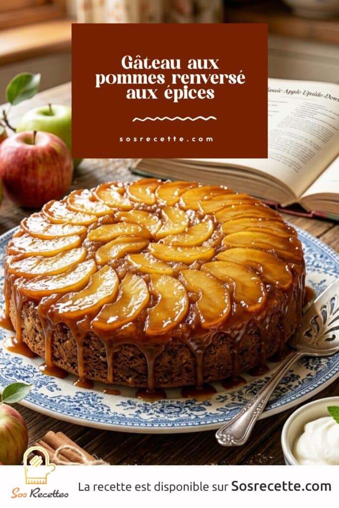 Gâteau aux pommes renversé aux épices